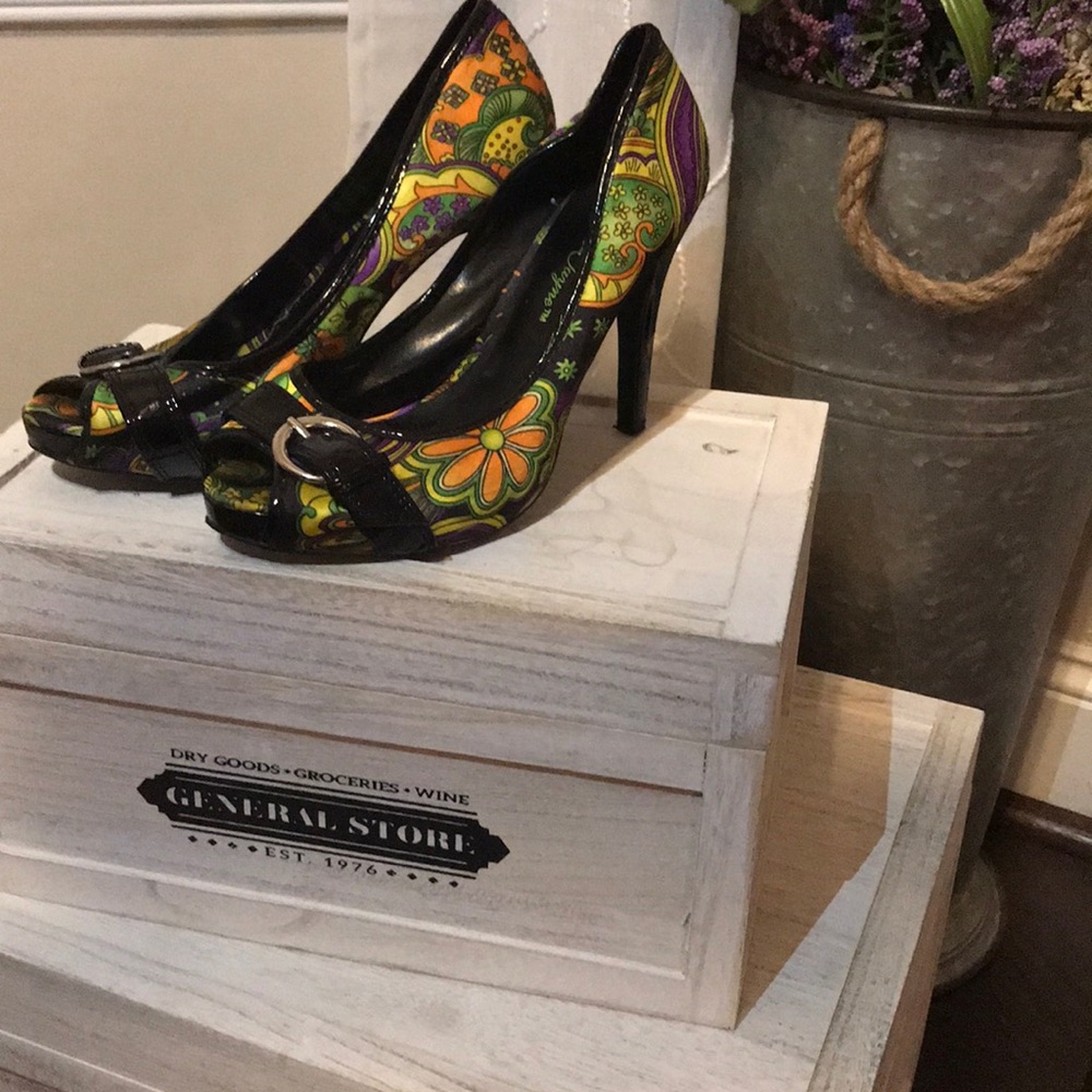 Colorful Peep-Toe Sarah Jayne Stiletto Heels 👠